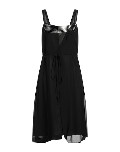 MAISON MARGIELA Midi dress Black 56% Acetate, 44% Viscose, Silk