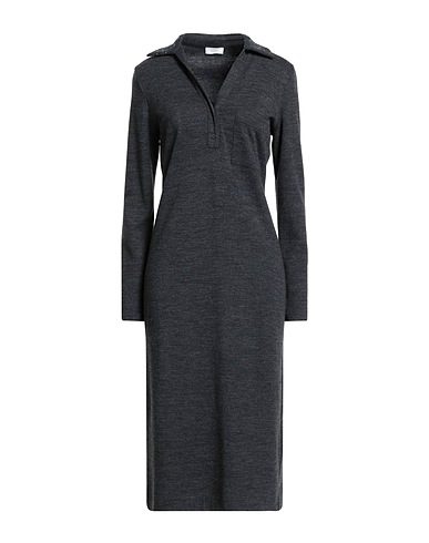 PESERICO Knit dress Charcoal 50% Virgin Wool, 48% Cotton, 2% Polyamide