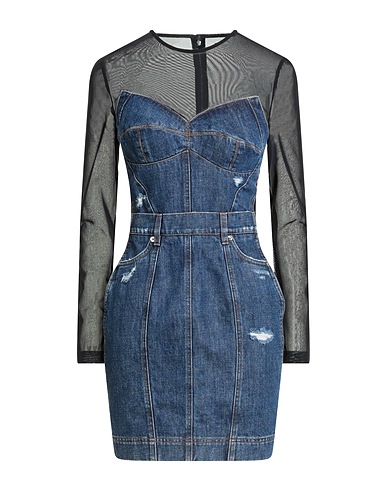 DOLCE&GABBANA Denim dress Blue 60% Cotton, 32% Polyamide, 8% Elastane