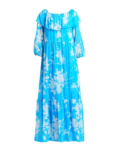MAX MARA STUDIO Long dress Azure 100% Silk