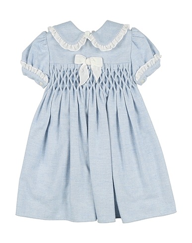 LA STUPENDERIA Vestido para bebé  Sky blue 100% Cotton, Rayon, Silk