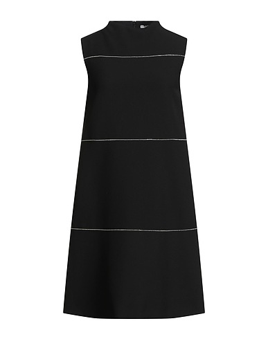 PESERICO Vestito corto Nero 63% Poliestere, 27% Viscosa, 7% Cotone, 3% Elastan