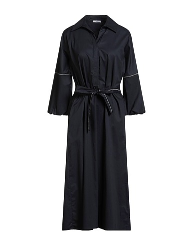 PESERICO Midi dress Midnight blue 97% Cotton, 3% Elastane