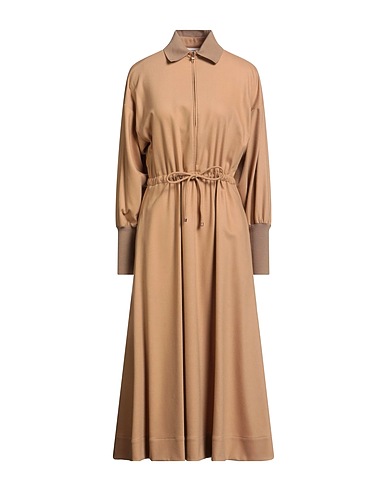 AGNONA Midi dress Camel 90% Wool, 8% Cashmere, 2% Elastane