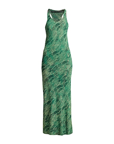 SIMONA TAGLIAFERRI Long dress Green 91% Viscose, 6% Silk, 3% Elastane