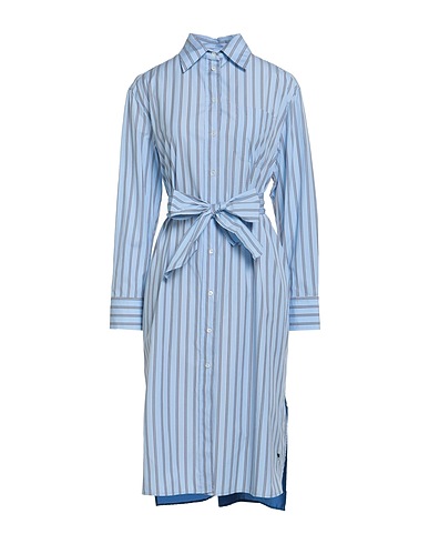 WEEKEND MAX MARA Hemdkleid Azurblau 100% Baumwolle, Seide