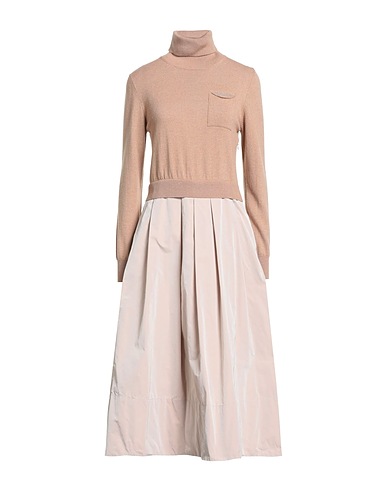 PESERICO Knit dress Camel 60% Virgin Wool, 17% Silk, 13% Viscose, 9% Cashmere, 1% Polyester