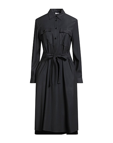 PESERICO Vestito chemisier Nero 78% Viscosa, 17% Lana, 5% Elastan