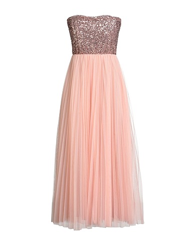 TENSIONE IN Midi dress Light pink 100% Polyester, Viscose, Elastane