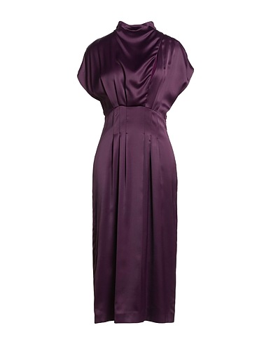 AGNONA Vestido de ceremonia Ciruela 86% Viscosa, 14% Lana, Algodón