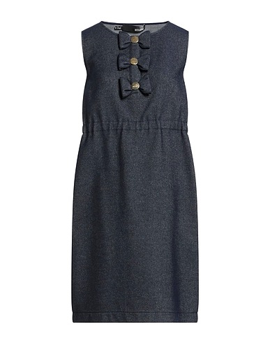 LOVE MOSCHINO Kurzes Kleid Marineblau 65% Baumwolle, 28% Schurwolle, 7% Polyamid