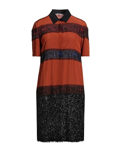 MARCO DE VINCENZO Shirt dress Brown 60% Cotton, 40% Polyamide