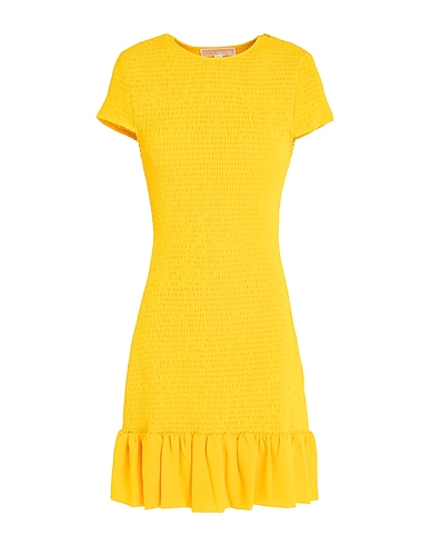 MICHAEL MICHAEL KORS Kurzes Kleid Gelb 55% Recyceltes Polyester, 45% Polyester
