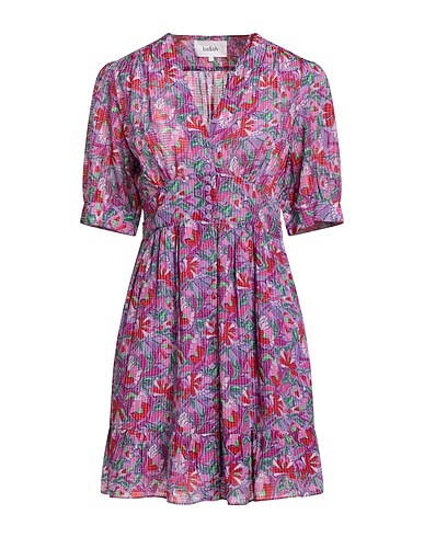 BA&SH Short dress Lilac 74% Viscose, 26% Cotton