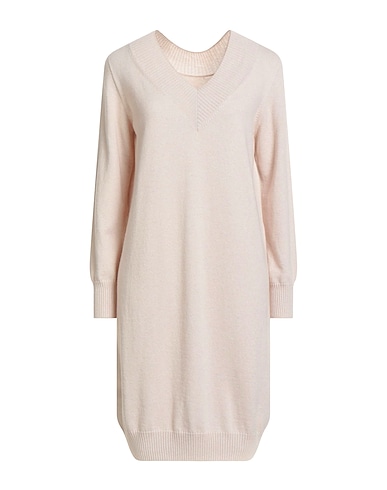 D.EXTERIOR Short dress BEIGE 30% Cashmere, 30% Viscose, 20% Merino Wool, 20% Polyamide