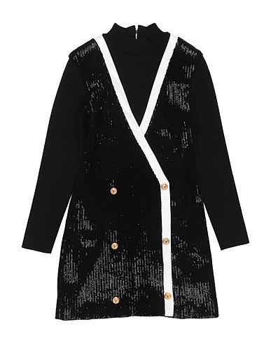 BALMAIN Dress Black 55% Viscose, 34% Polyester, 8% Polyamide, 3% Elastane