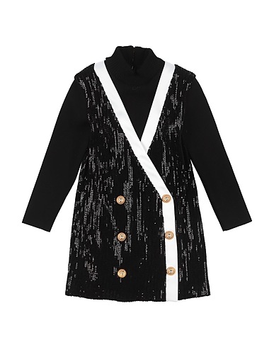 BALMAIN Dress Black 55% Viscose, 34% Polyester, 8% Polyamide, 3% Elastane