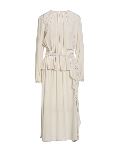 BALLANTYNE Midi dress Light grey 100% Silk