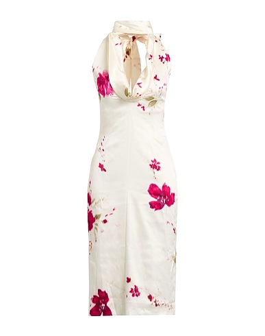 BLUMARINE Midi dress Ivory 95% Silk, 5% Elastane