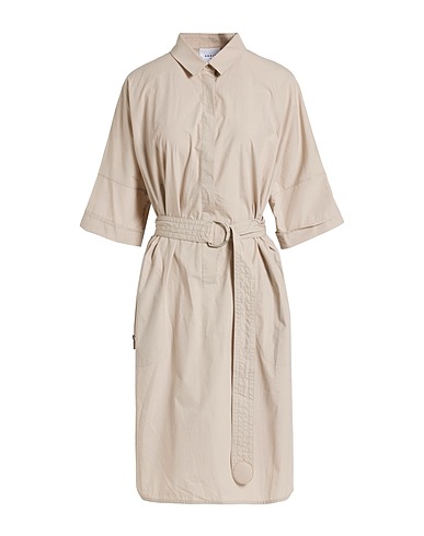 AKRIS Midi dress PUNTO Beige 100% Cotton