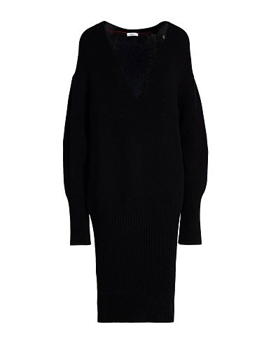 FERRAGAMO Midi-Kleid Schwarz 90% Kaschmir, 9% Polyamid, 1% Polyurethan