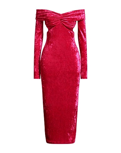 VERSACE JEANS COUTURE Midi dress Fuchsia 95% Polyester, 5% Elastane