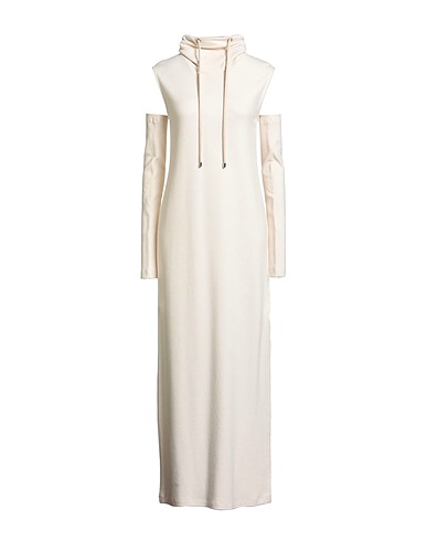 19.70 NINETEEN SEVENTY Long dress Ivory 51% Cotton, 41% Viscose, 7% Polyamide, 1% Elastane