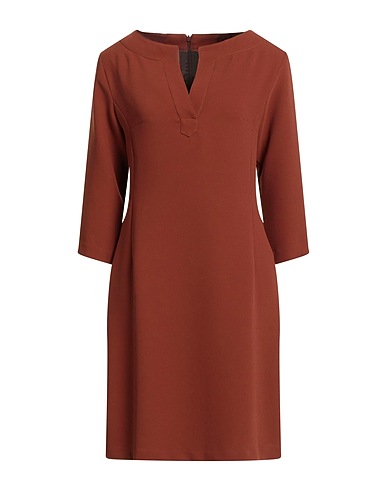 BLANCA LUZ Short dress Brown 100% Polyester