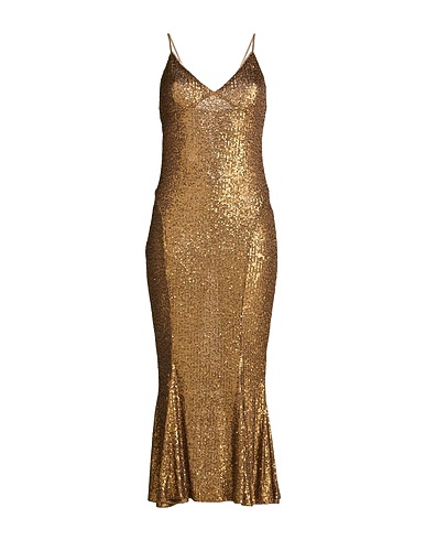 NORMA KAMALI Elegant dress Bronze 95% Polyester, 5% Elastane