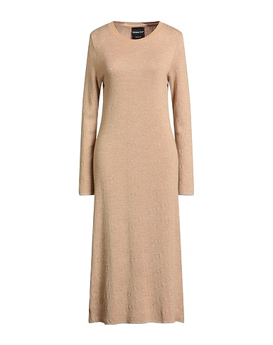 DANIELA DREI Midi dress Sand 54% Viscose, 23% Polyamide, 23% Polyester