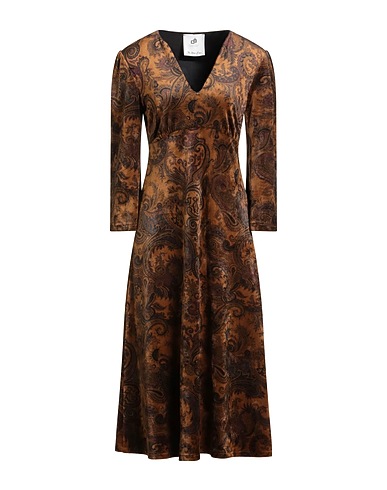 COMPAGNIA ITALIANA Midi dress Camel 95% Polyester, 5% Elastane