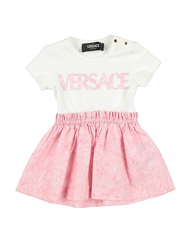 VERSACE YOUNG Baby dresses 91% Cotton, 9% Elastane