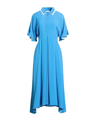 BEATRICE .B Long dress Azure 65% Acetate, 35% Silk