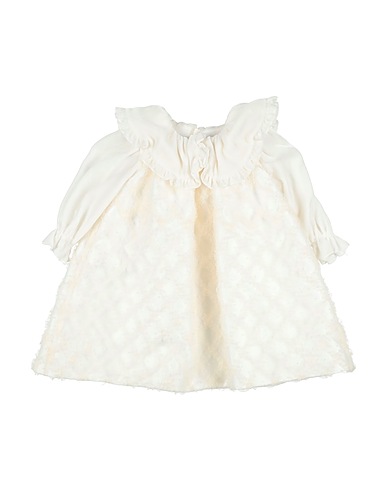 LA STUPENDERIA Vestido para bebé  White 65% Polyamide, 35% Polyester