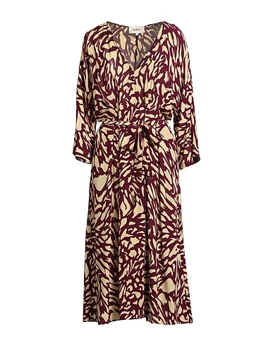BA&SH Midi dress Garnet 100% Viscose