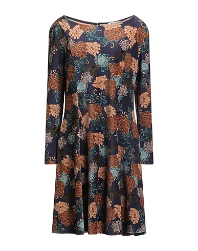 CLUB VOLTAIRE Short dress Dark purple 95% Polyester, 5% Elastane