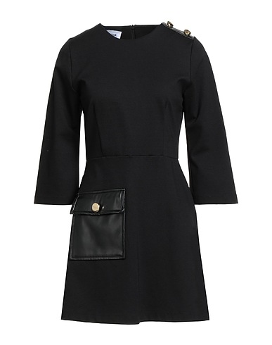 MARIUCCIA Short dress Black 65% Viscose, 30% Polyamide, 5% Elastane