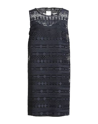 CLIPS Short dress Midnight blue 100% Polyester