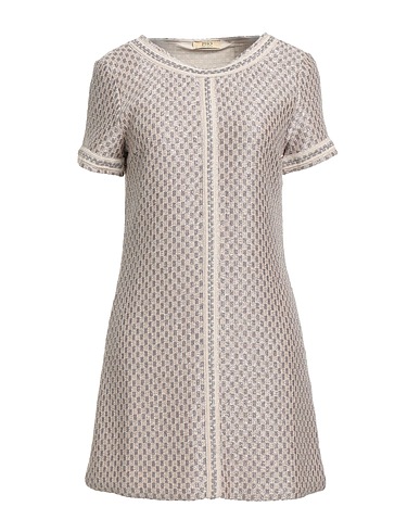 PHO Firenze Short dress Beige 42% Viscose, 20% Cotton, 20% Polyester, 12% Metallic Polyester, 6% Polyamide
