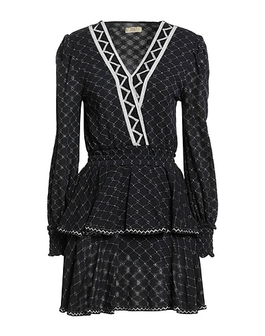 PHO Firenze Short dress Black 48% Cotton, 48% Polyester, 4% Lurex®