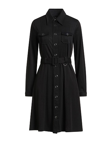 GUESS Shirt dress Black 70% Viscose, 21% Polyester, 9% Elastane