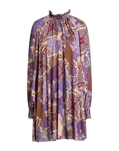 RAFFAELA D'ANGELO Short dress Purple 85% Viscose, 15% Wool