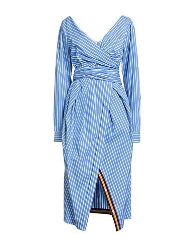 DRIES VAN NOTEN Midi dress Sky blue 100% Cotton