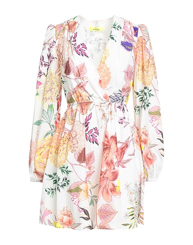 ACTITUDE by TWINSET Short dress White 100% Cotton, Polyester