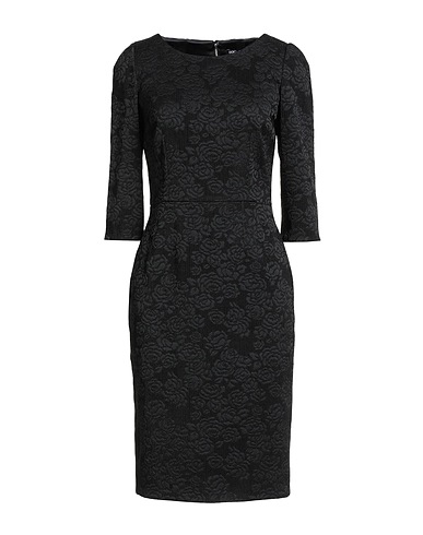 DOLCE&GABBANA Midi dress Black 56% Polyester, 25% Acetate, 17% Viscose, 2% Elastane