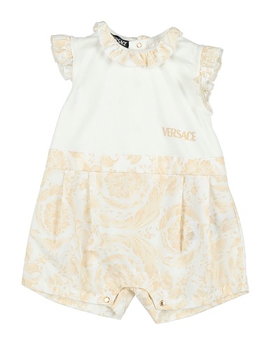VERSACE YOUNG Baby jumpsuit Beige 100% Cotton, Elastane