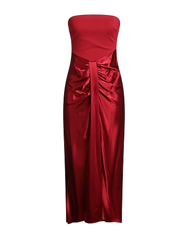STAUD Midi dress Burgundy 76% Acetate, 24% Polyester