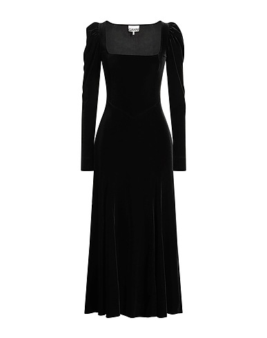 GANNI Elegant dress Black 94% Recycled polyester, 6% Elastane