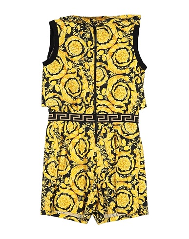 VERSACE YOUNG Tracksuits, dungarees and outfits Yellow 100% Cotton, Polyester, Polyamide, Elastane