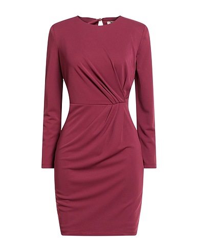 FRACOMINA Elegant dress COLLECTION Burgundy 95% Polyester, 5% Elastane